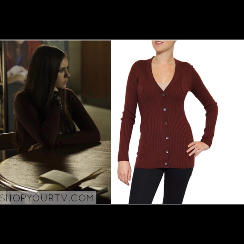 ISO Vince ribbed cardigan Elena Gilbert